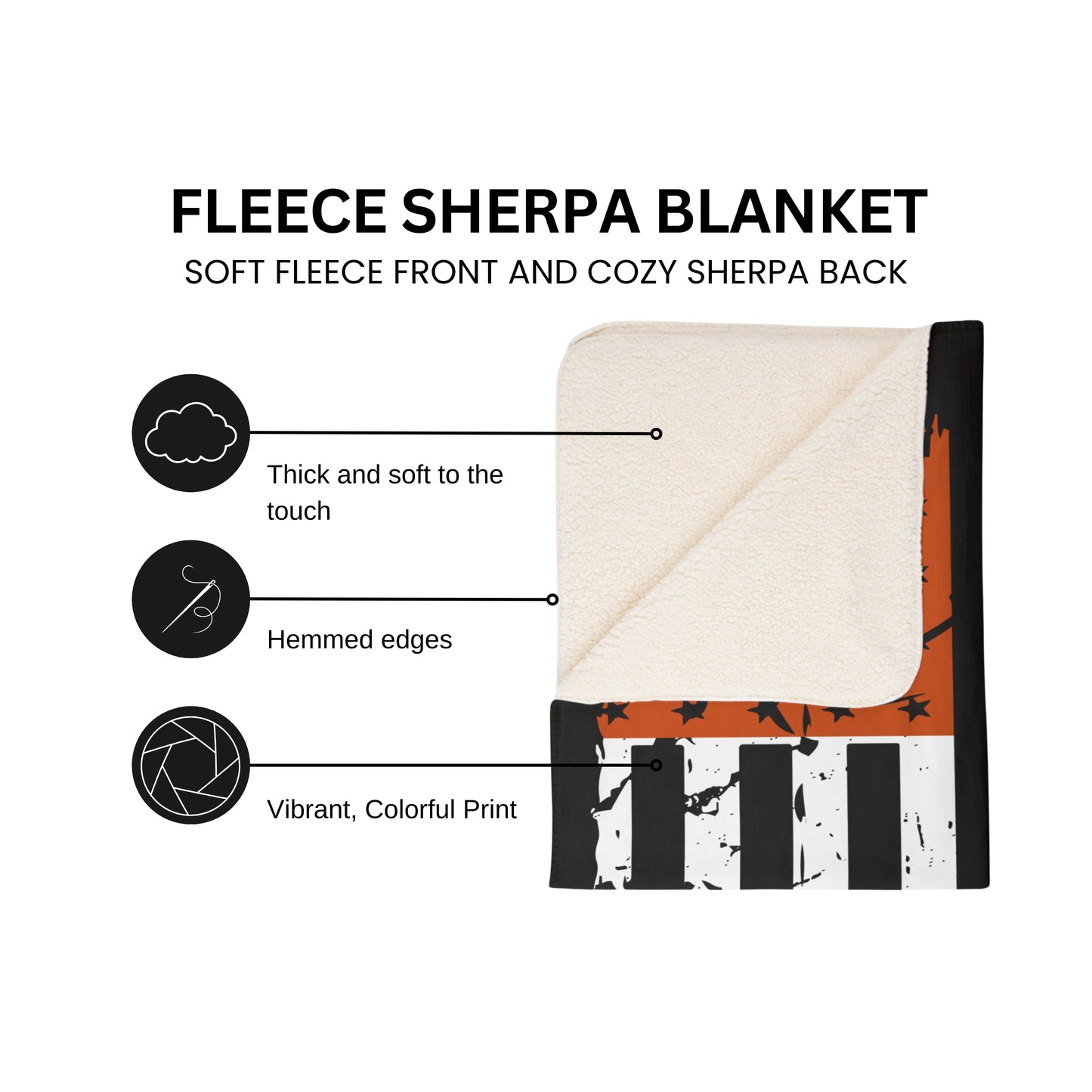 Custom Basketball Flag Blanket
