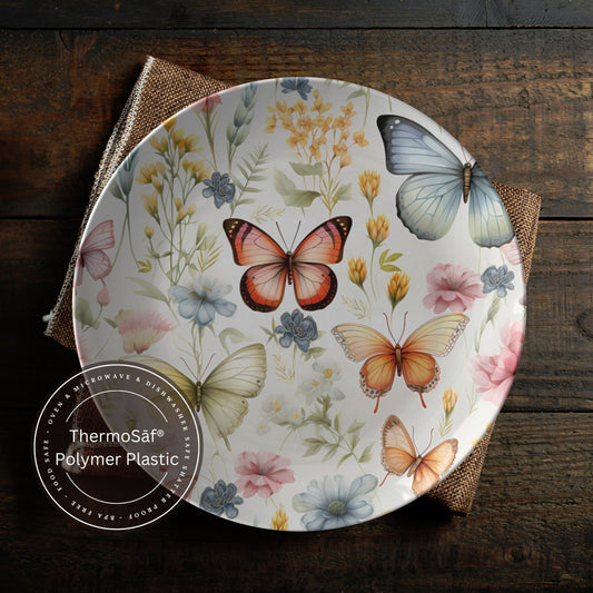 Decorative Floral Butterfly Plate