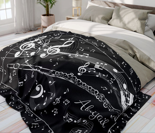 Personalized Flute Blanket