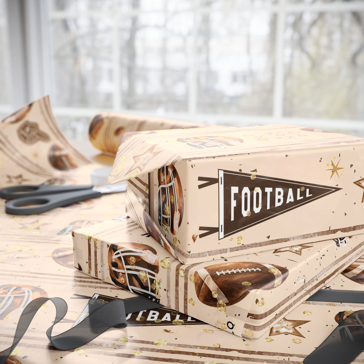 Football Gift Wrapping Paper
