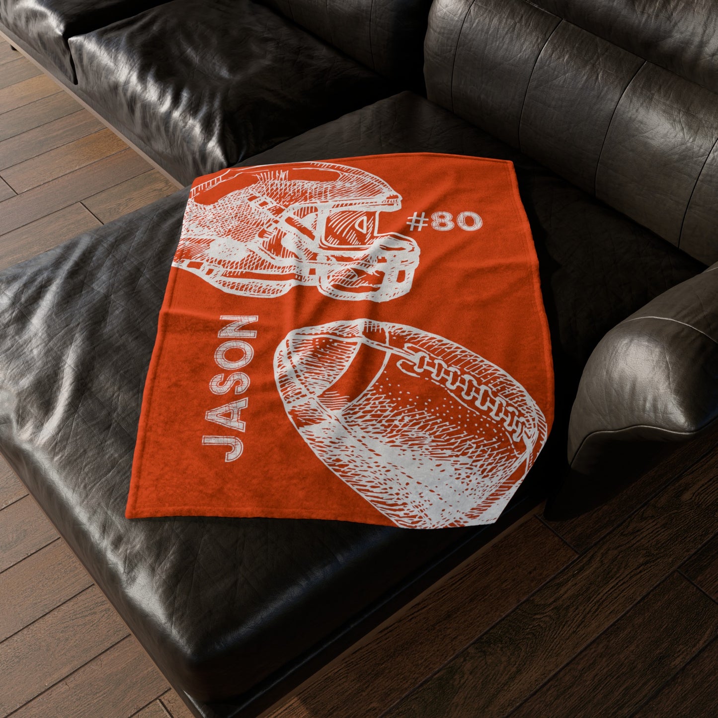 Custom Football Blanket Football Senior Gift