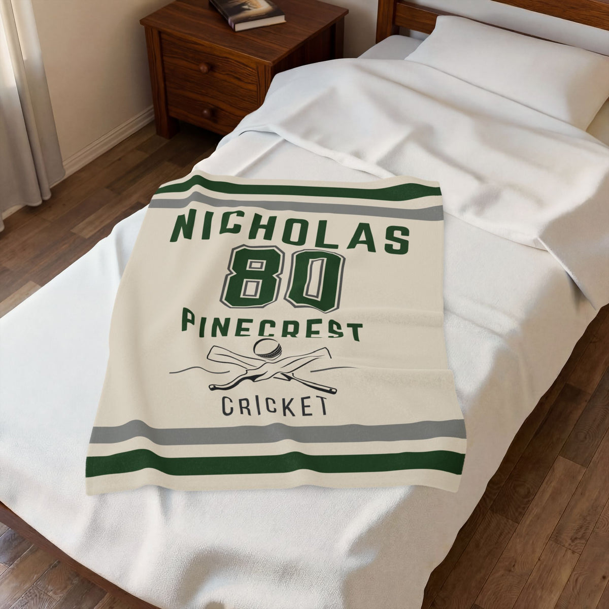 Personalized Cricket Blanket