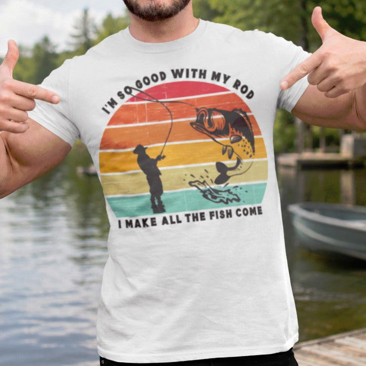 Funny Short Sleeve Fishing T-shirt for Men