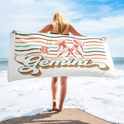 Personalized Gemini Beach Towel Gemini Gift Ideas