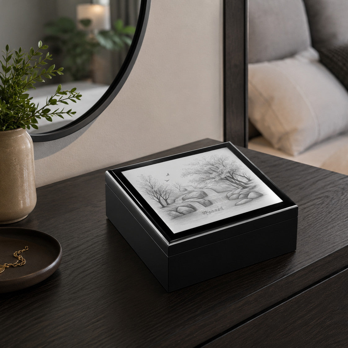 Personalized Waterfall Keepsake Box
