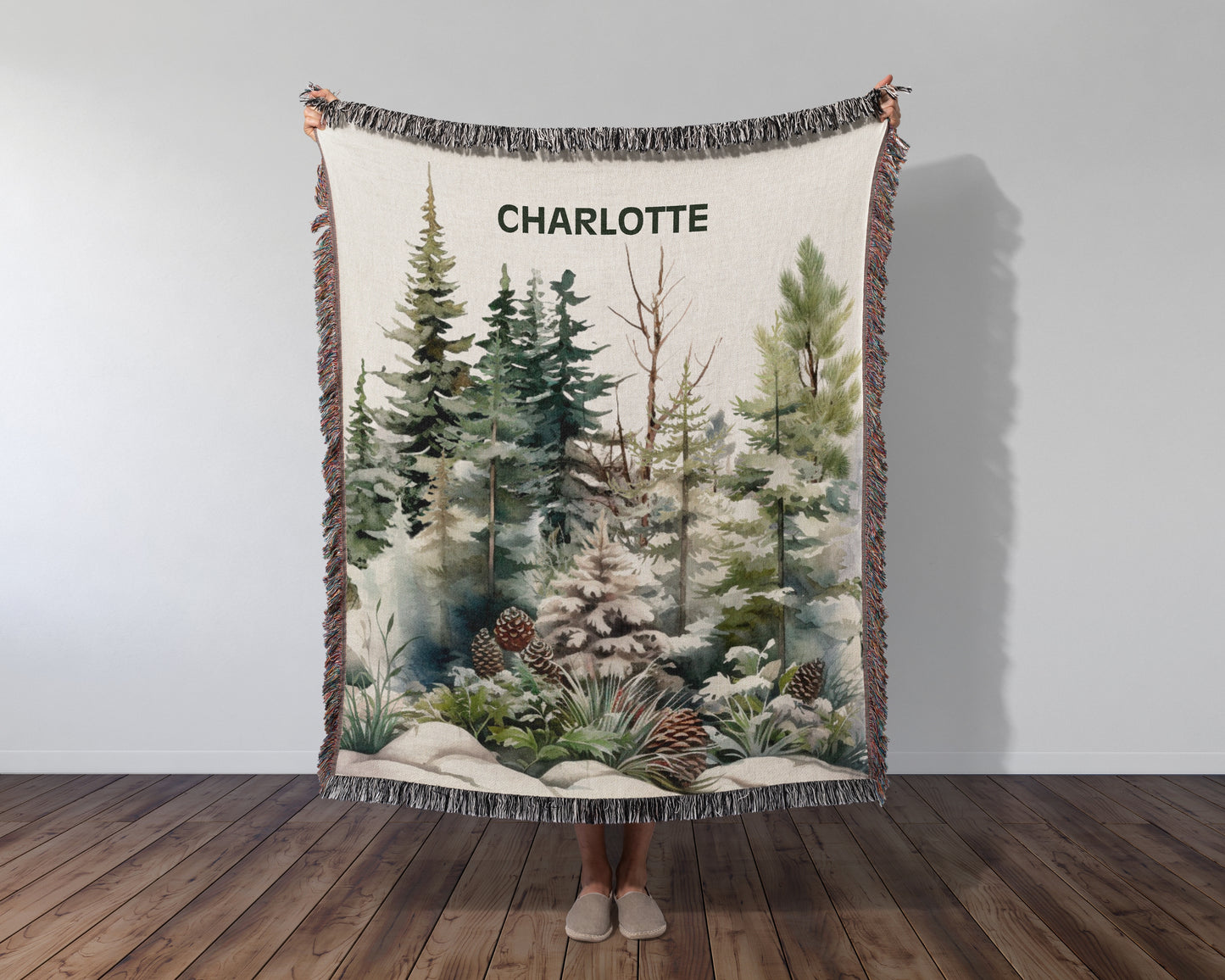 Custom Woven Tree Blanket Forest Wall Tapestry