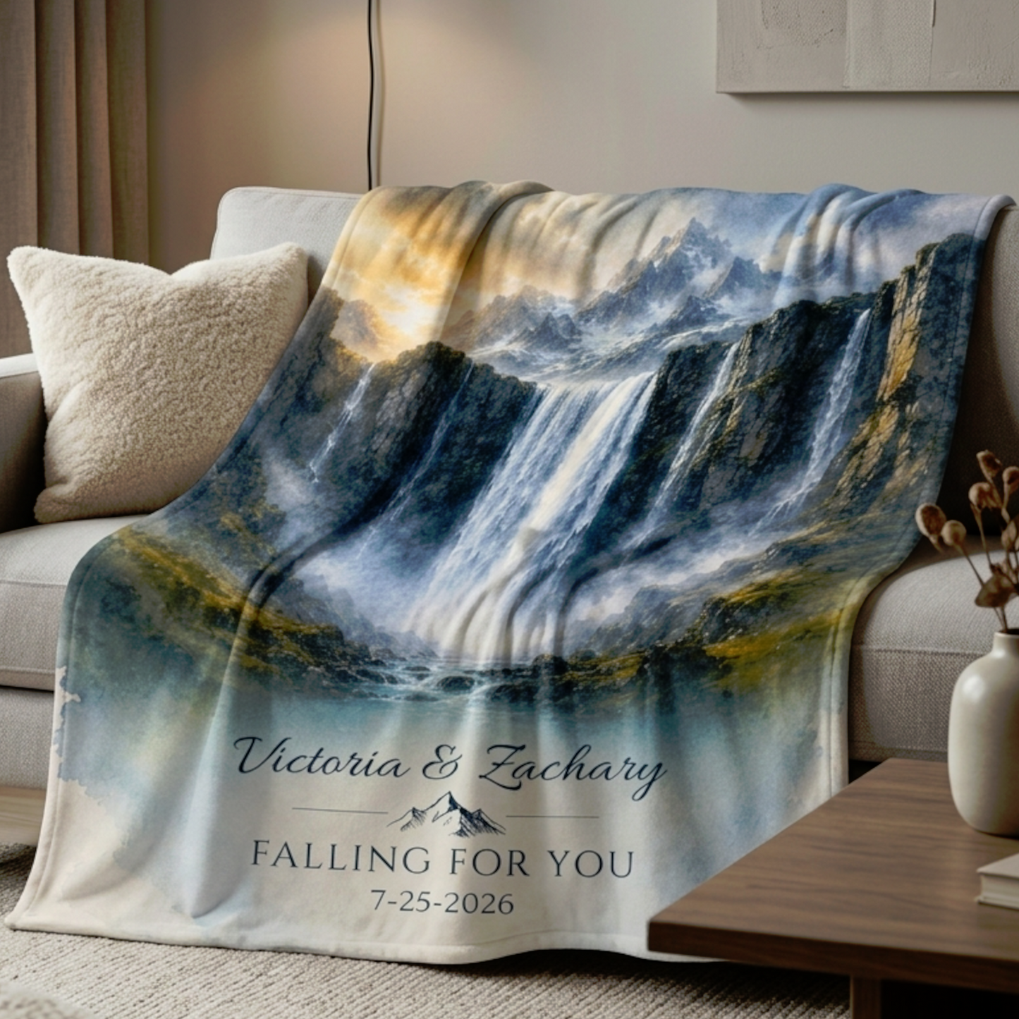 Personalized Waterfall Blanket