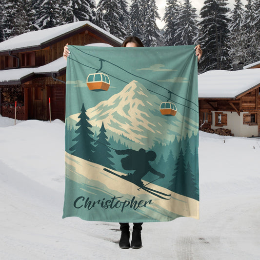 Retro Ski Blanket