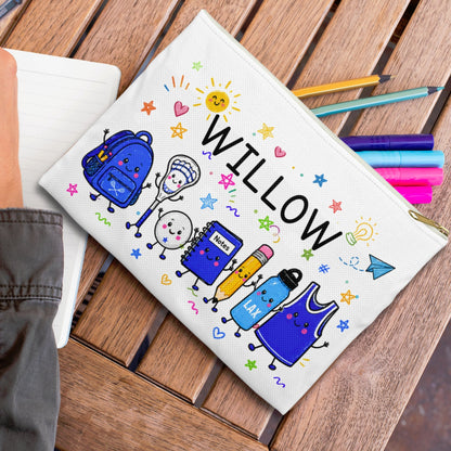 Personalized Lacrosse Pencil Case