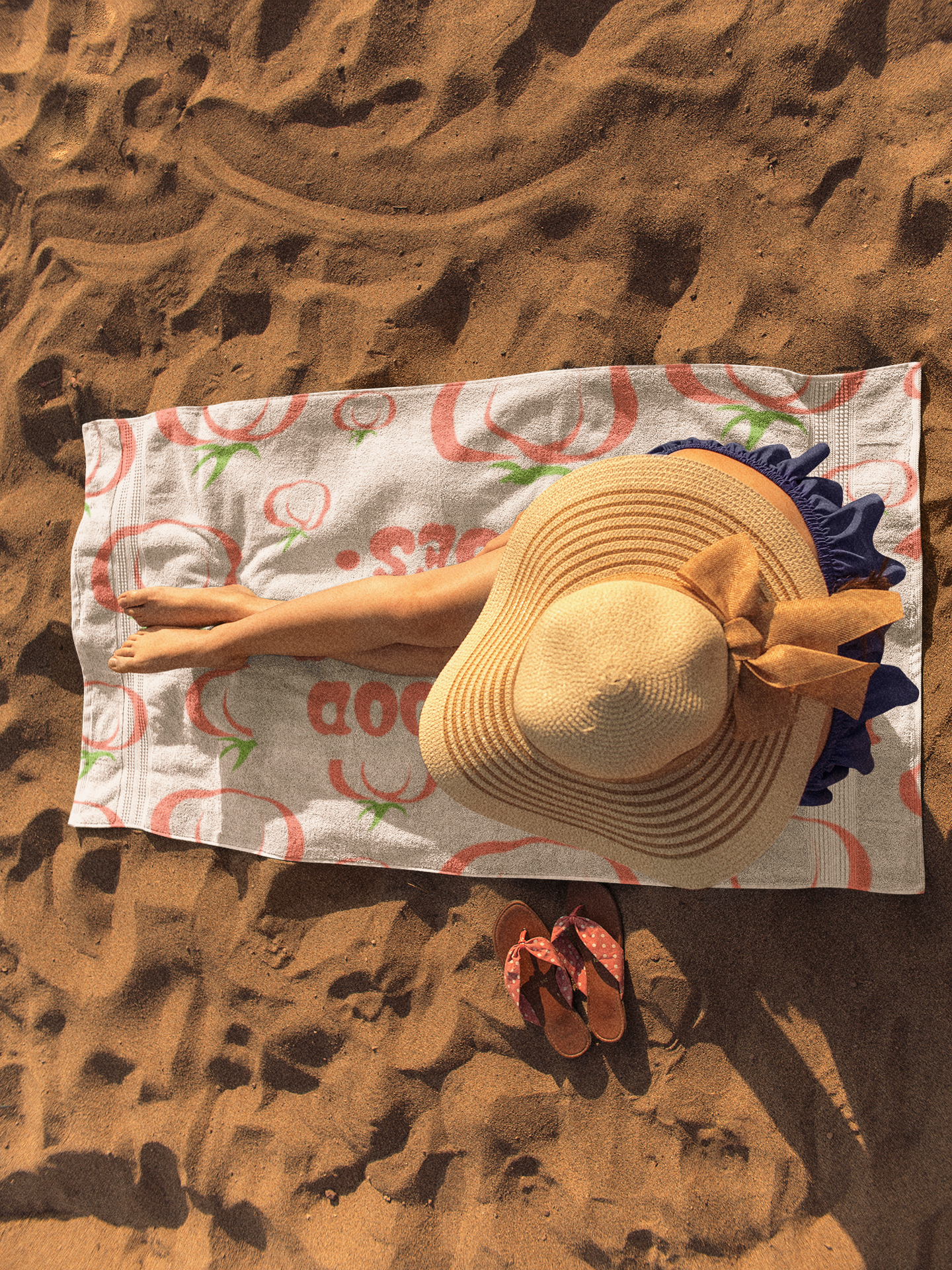 Unique Beach Towel Gift for Her Red Tomato Boho Summer Towel Beach Lover Gift Pool Towel Summer Vacation Towel Large Beach Towel