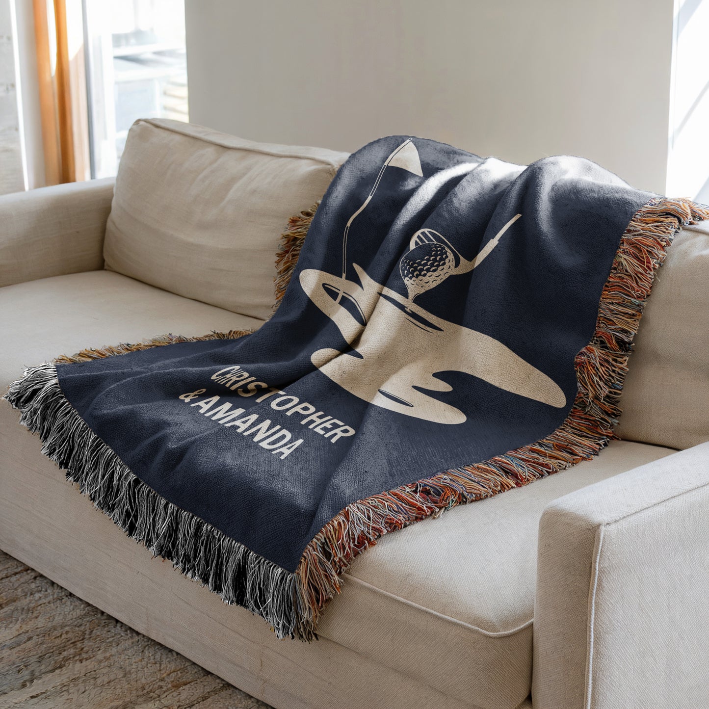 Personalized Woven Golf Blanket