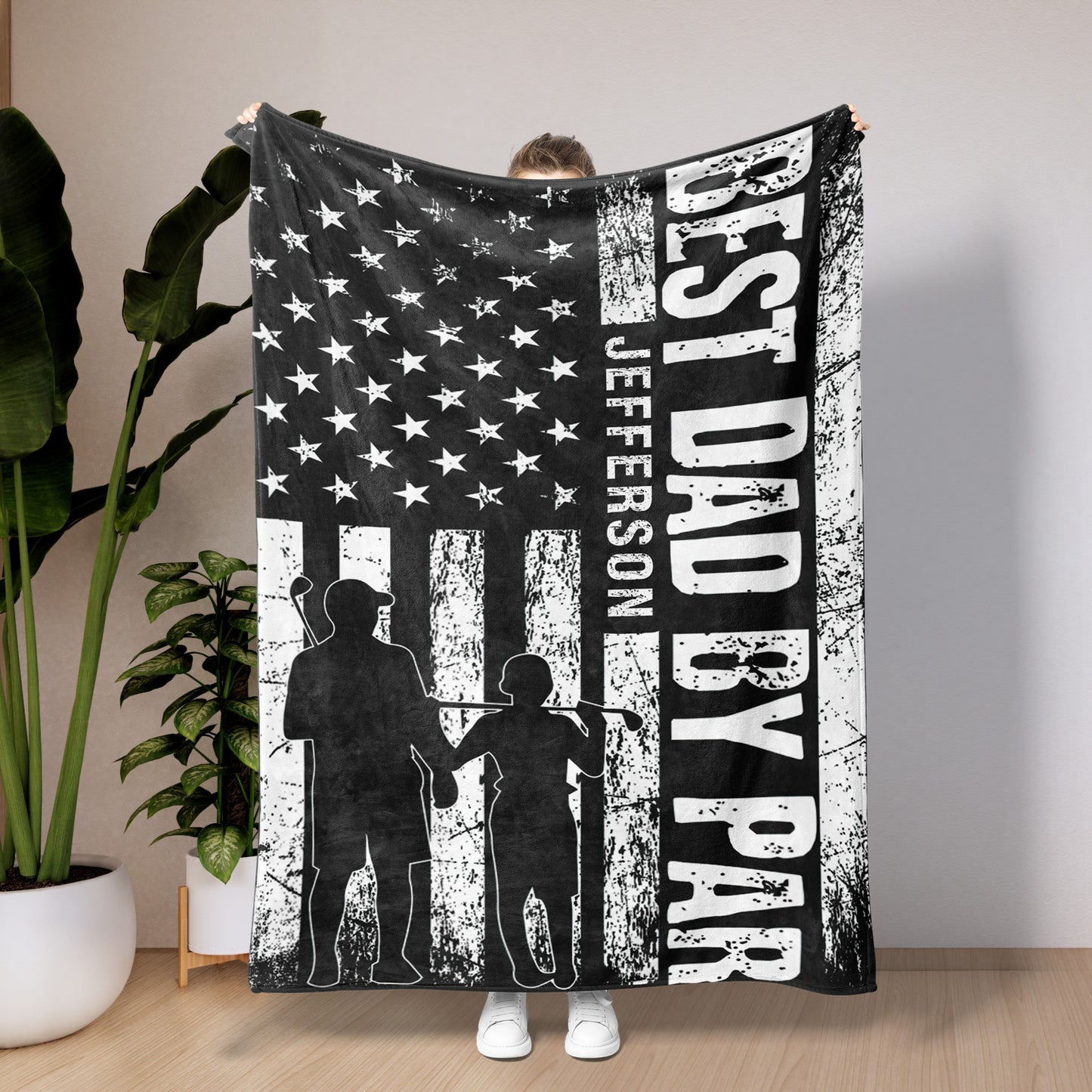 Best Dad by Par Personalized Golf Blanket