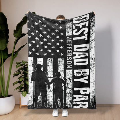 Best Dad by Par Personalized Golf Blanket