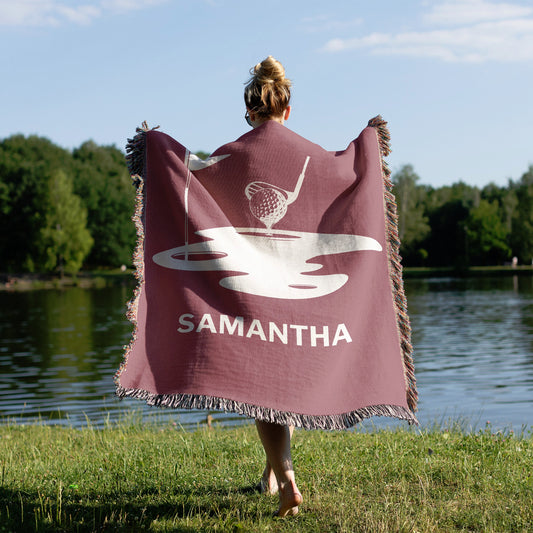 Personalized Woven Golf Blanket