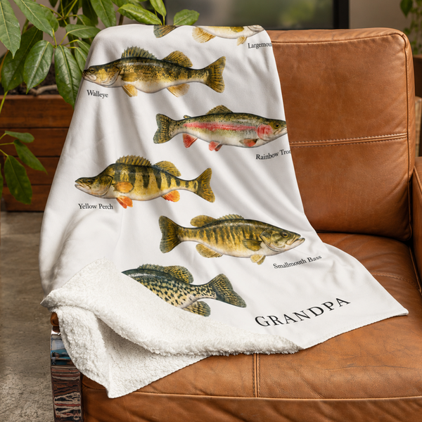 Personalized Freshwater Fishing Blanket