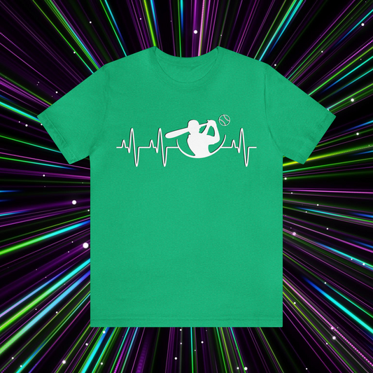 Baseball Heartbeat Graphic T-Shirt