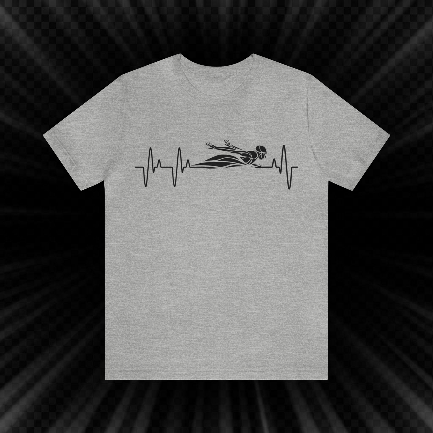 Swimming Heartbeat Shirt Swimmer T Shirt Gift for Swimming Coach Unisex Swimmer Tee Beach Vacation Shirt Swim Sport Shirt Gift For Swim Team