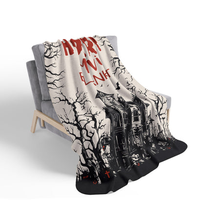 Haunted House Horror Movie Blanket