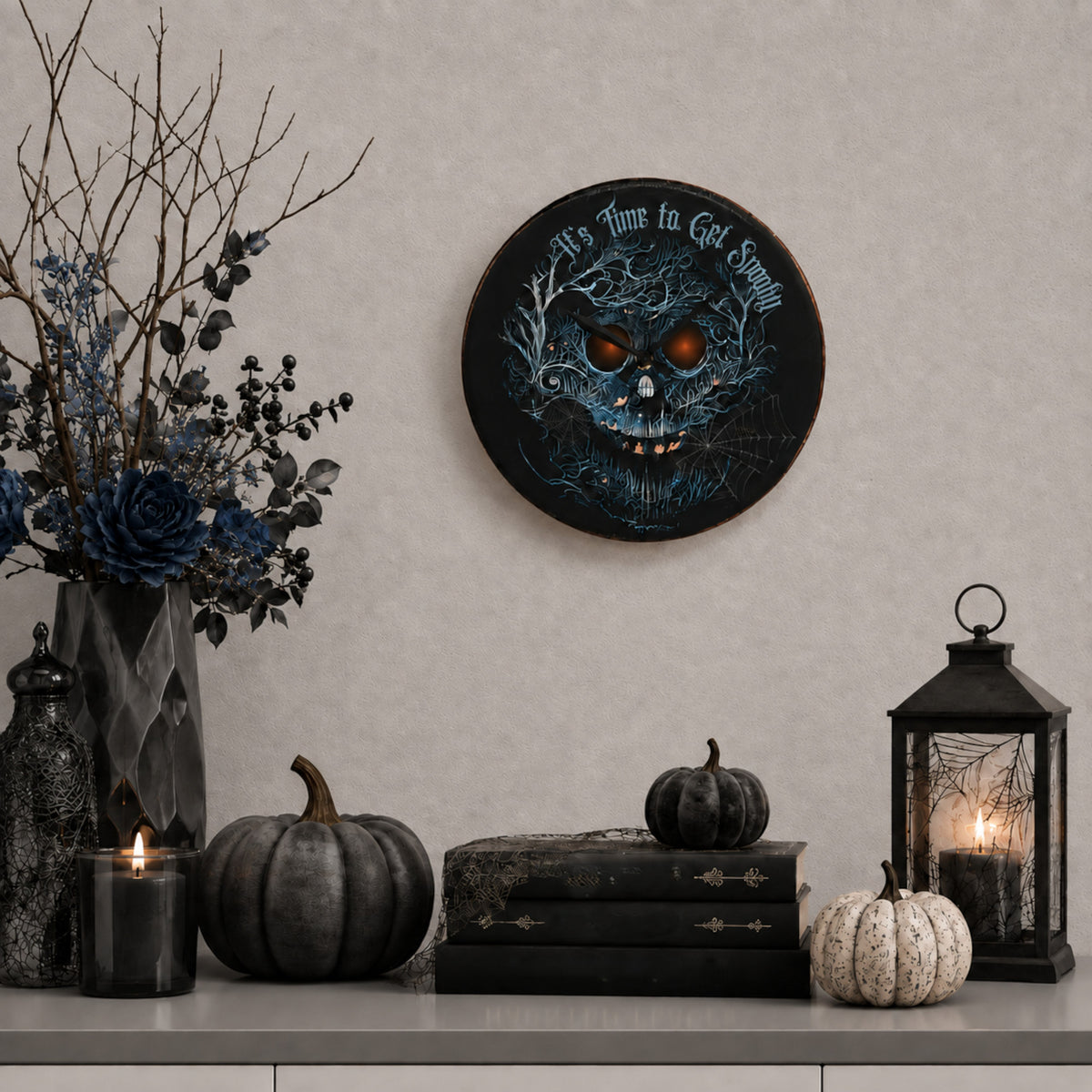 Spooky Halloween Hanging Wall Clock