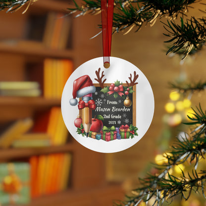 Personalized Teacher Ornament With Student Name Gift For Teacher From Student