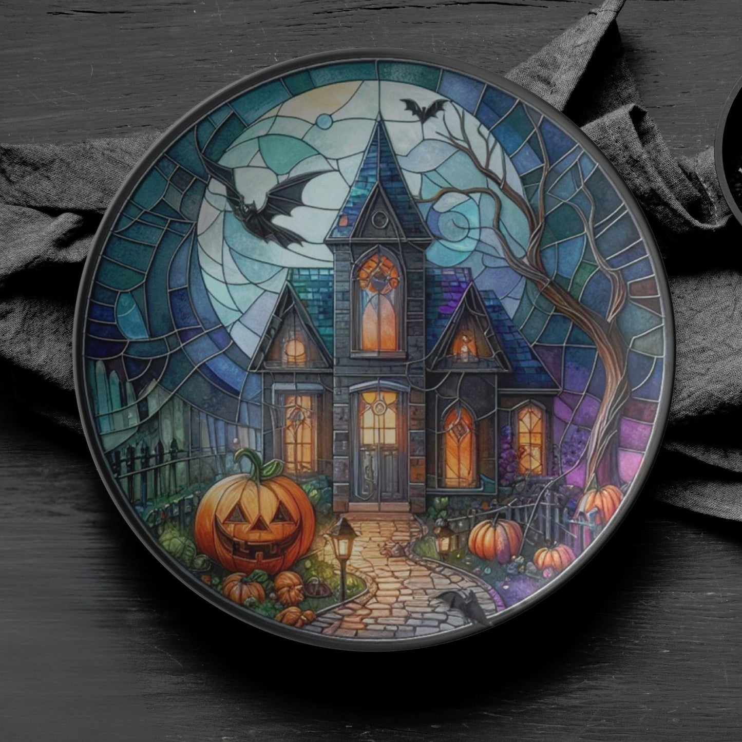 Haunted Mansion Halloween Plates Haunted House Decor