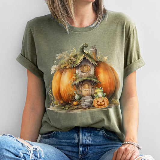 Cottagecore Frog Shirt Fall Pumpkin Cottage Core T Shirt