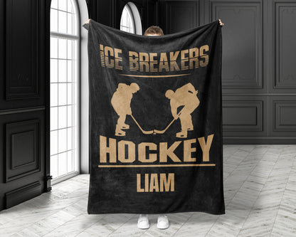 Personalized Hockey Blanket Custom Hockey Team Gift