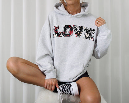 Retro Romantic Love Hooded Sweatshirt Gift For Her