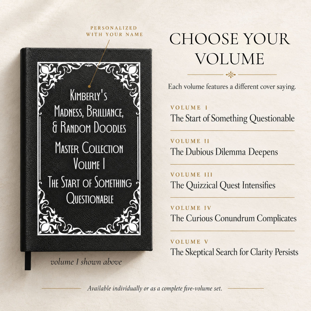 Custom Sarcastic Notebook Gift Set