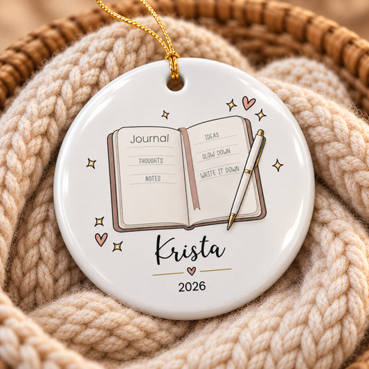 Personalized Journaling Ornament