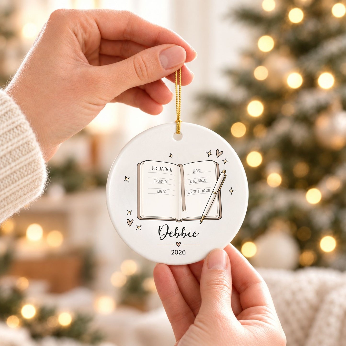 Personalized Journaling Ornament