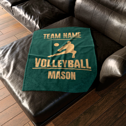 Personalized Volleyball Blanket Custom Volleyball Team Gift