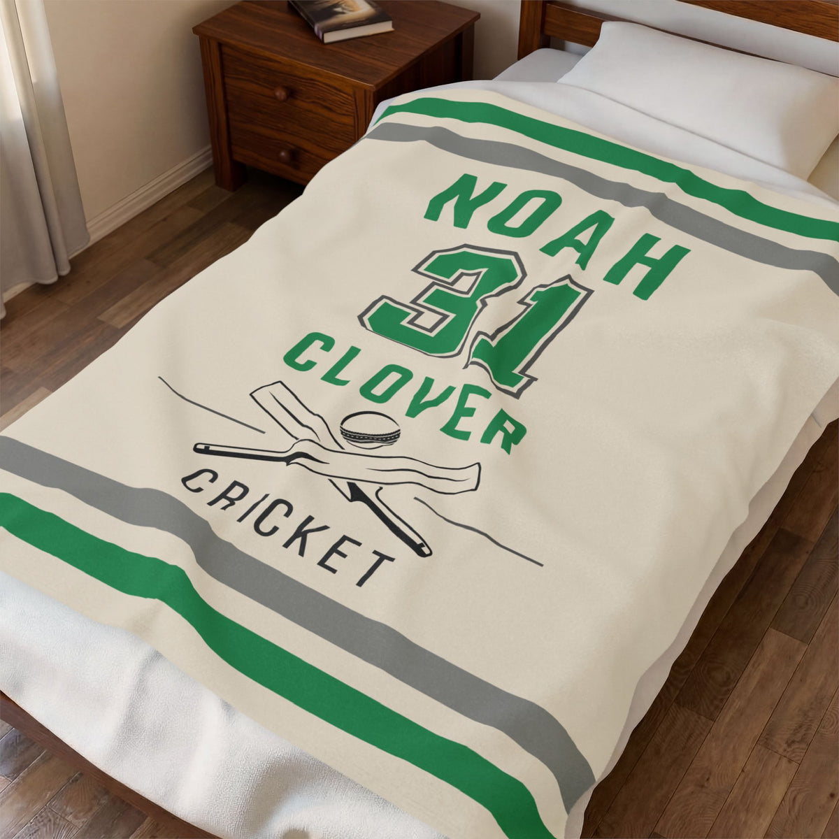 Personalized Cricket Blanket