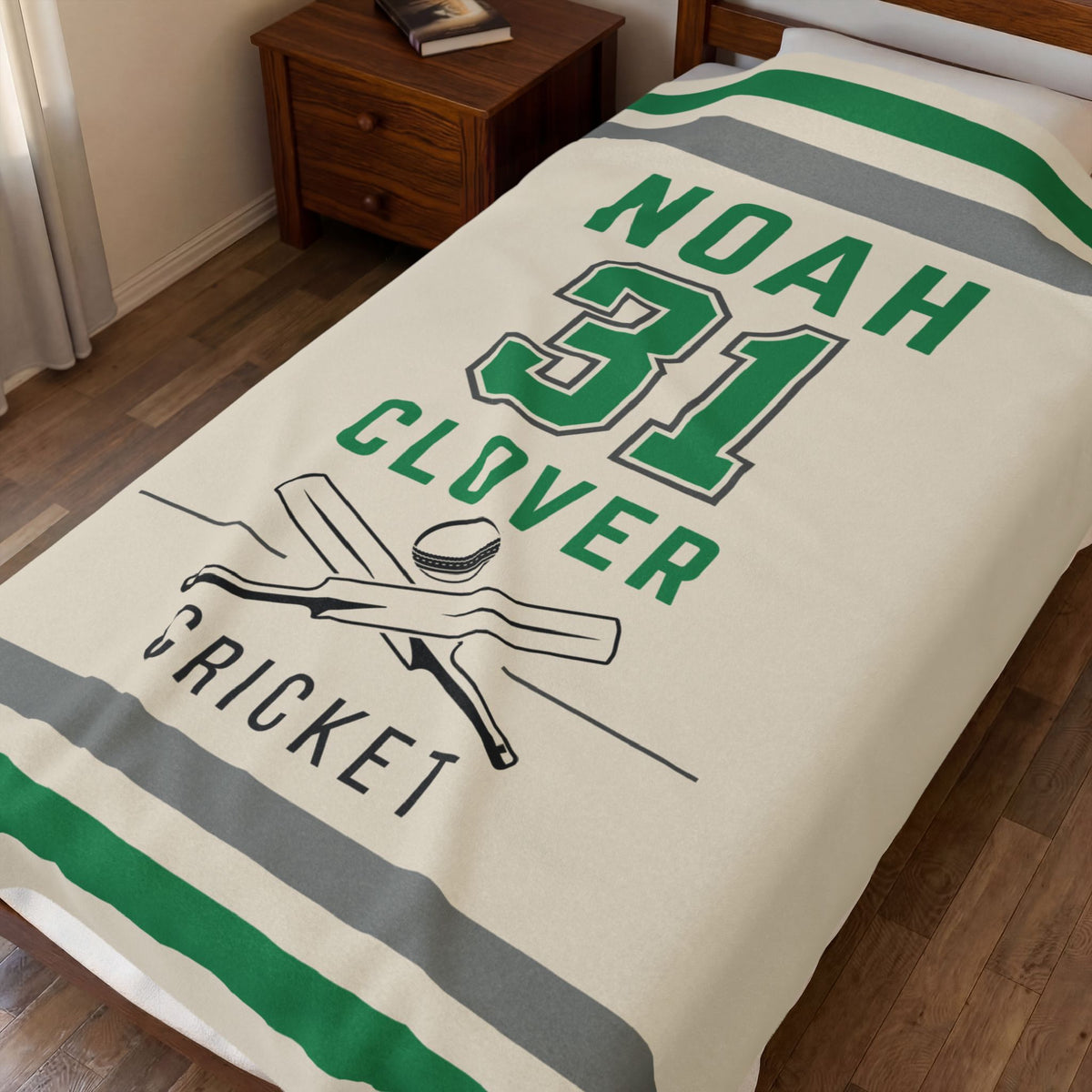 Personalized Cricket Blanket