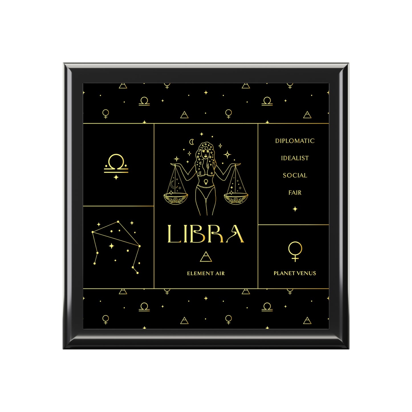 Libra Jewelry Organizer Keepsake Box