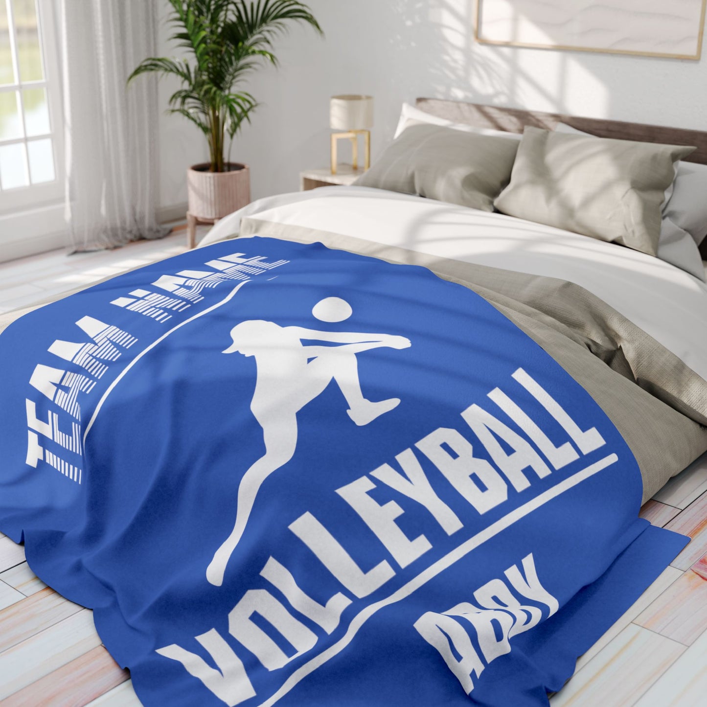 Personalized Volleyball Blanket Custom Volleyball Team Gift