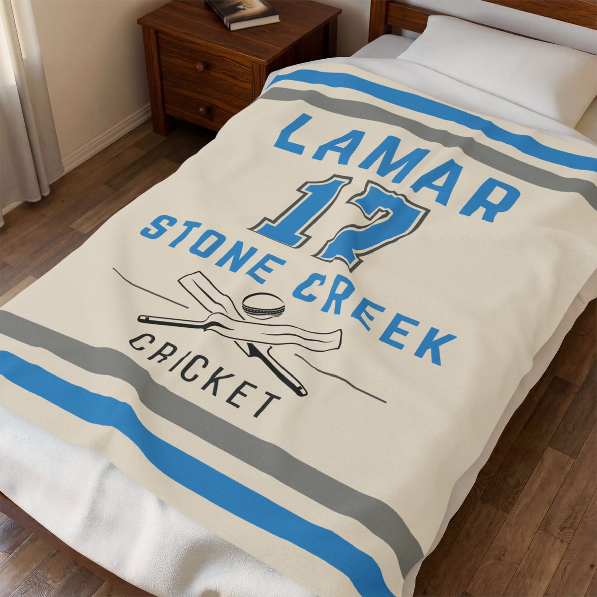 Personalized Cricket Blanket