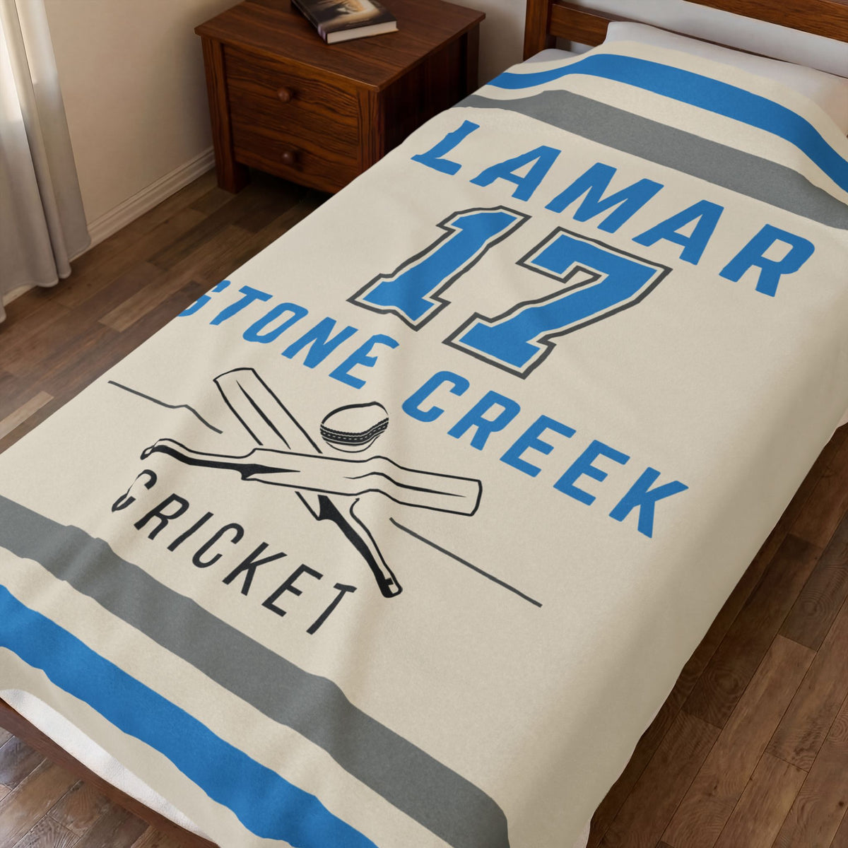 Personalized Cricket Blanket