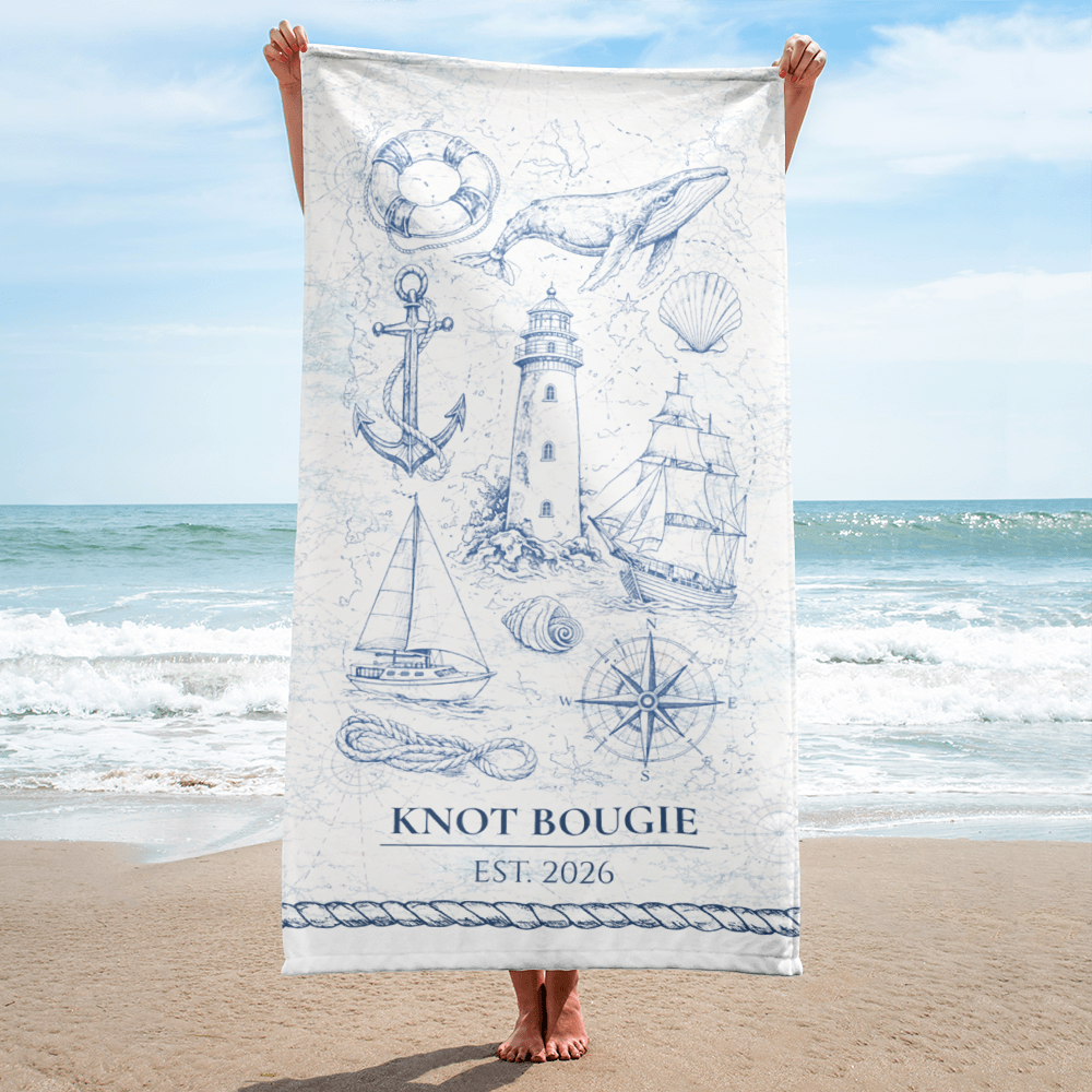 Personalized Coastal Navigator Beach Towel