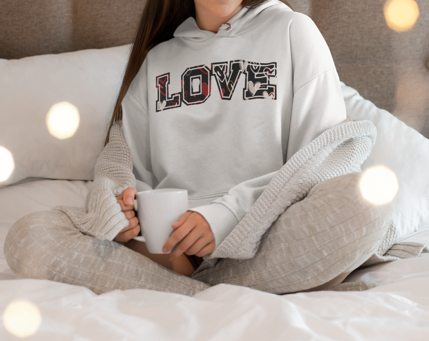 Retro Romantic Love Hooded Sweatshirt Gift For Her