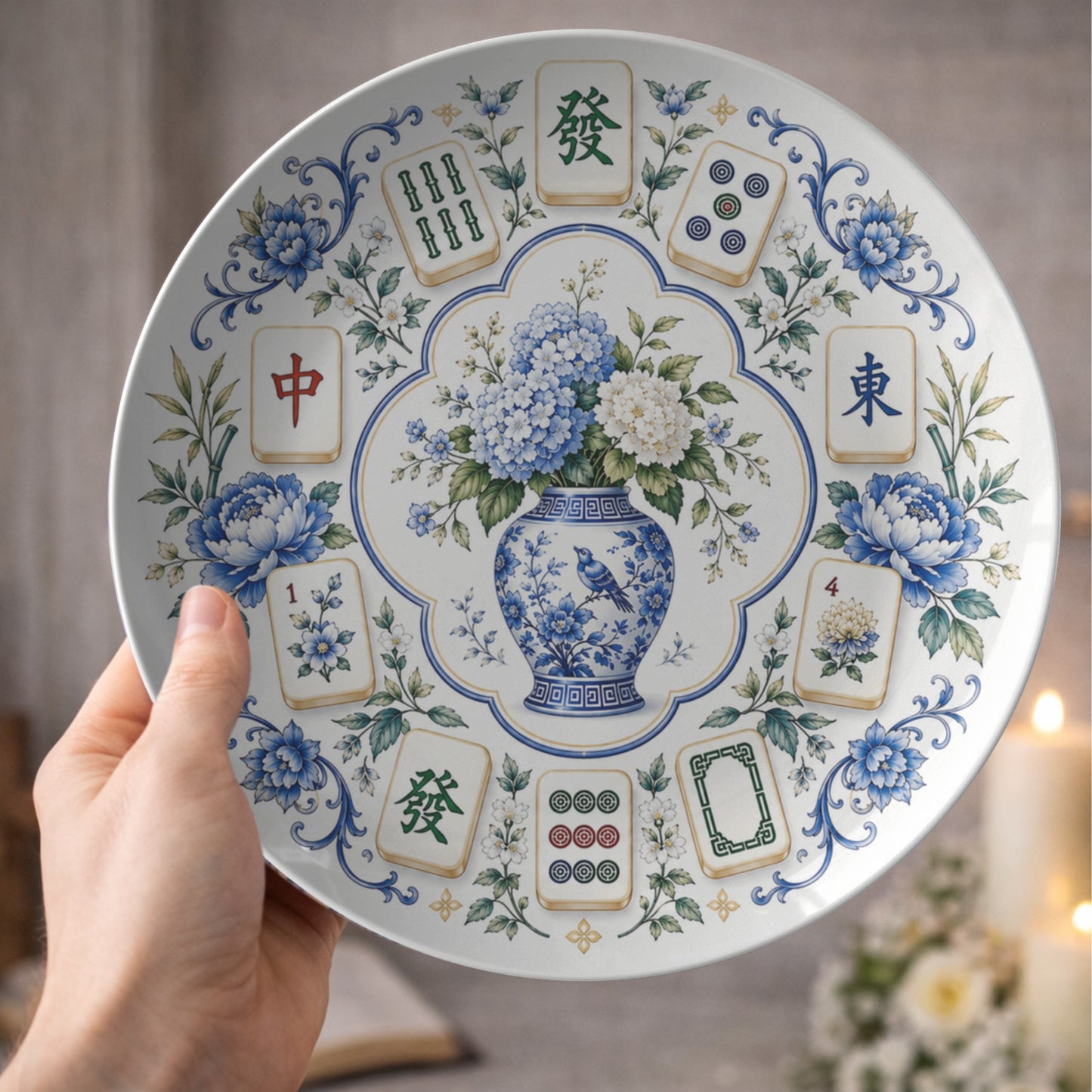 Chinoiserie Mahjong Plates