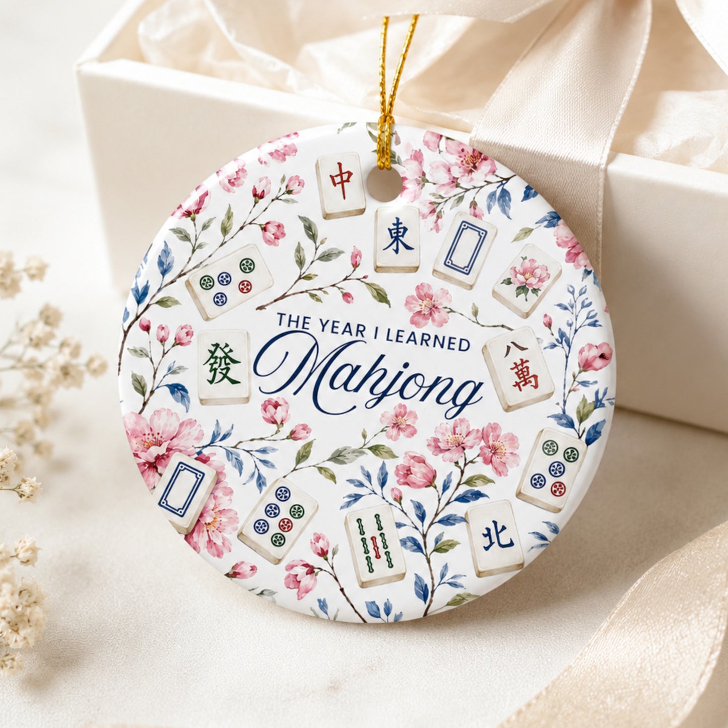 Personalized Mahjong Ceramic Ornament