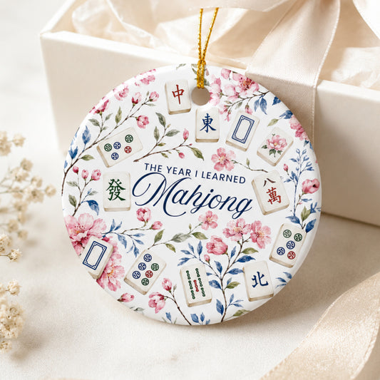 Personalized Mahjong Ceramic Ornament