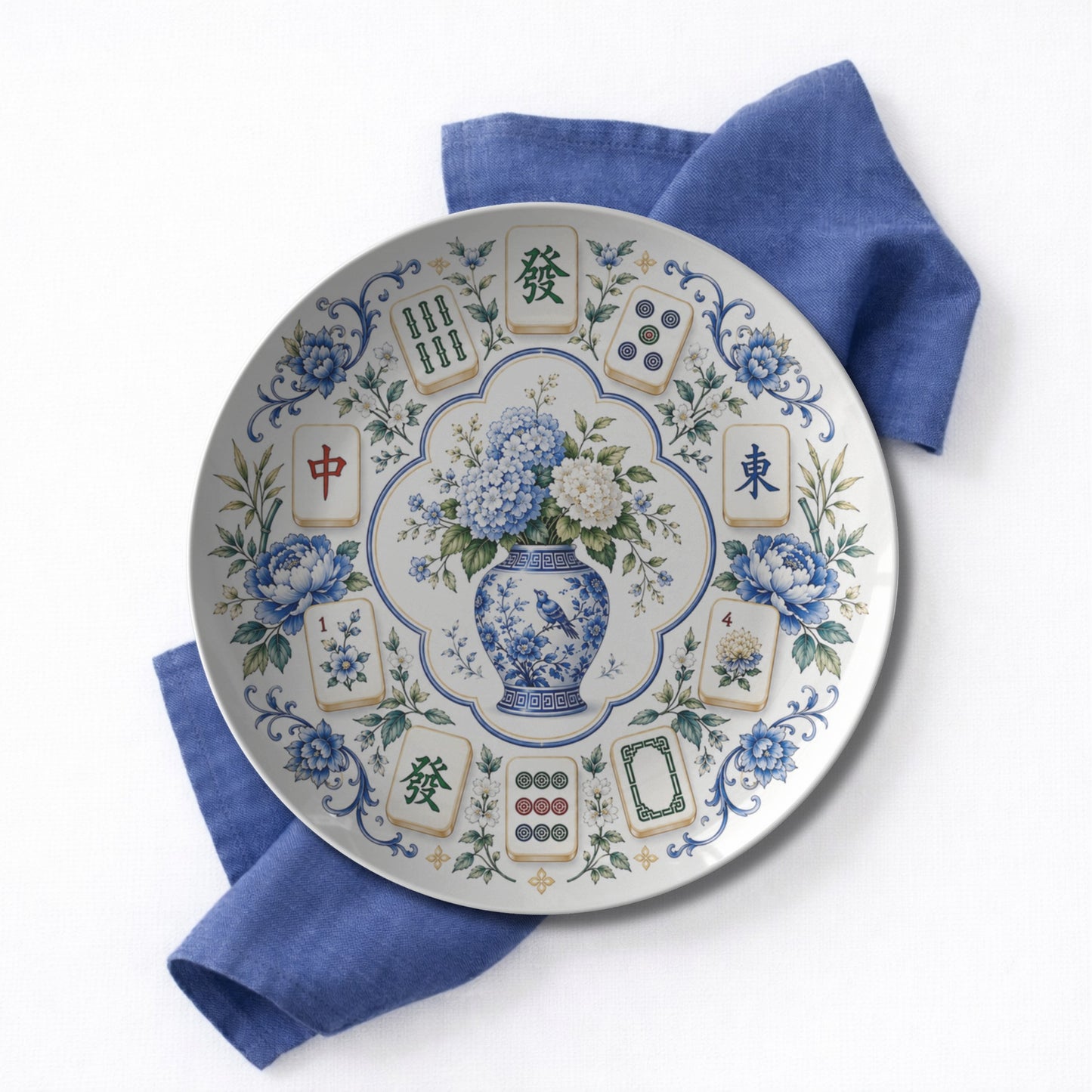 Chinoiserie Mahjong Plates