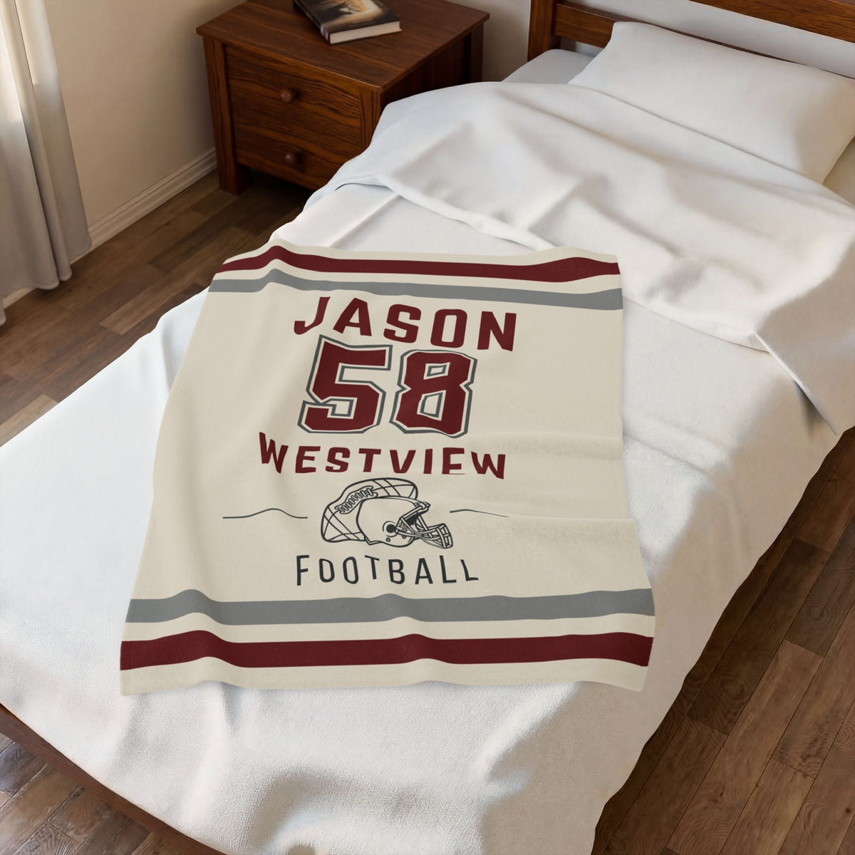 Personalized Football Blanket