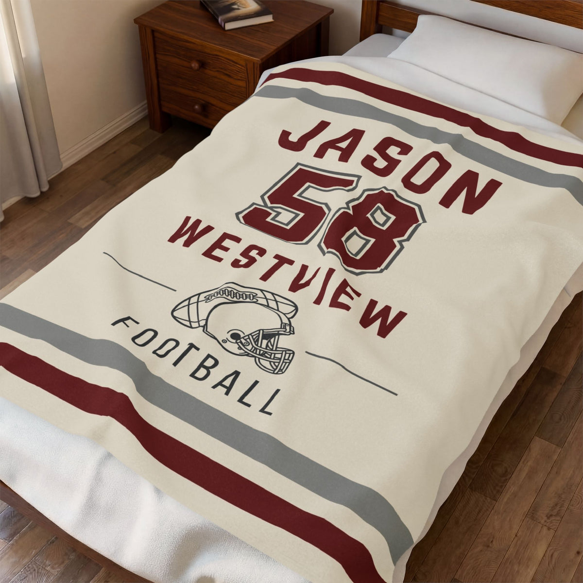 Personalized Football Blanket