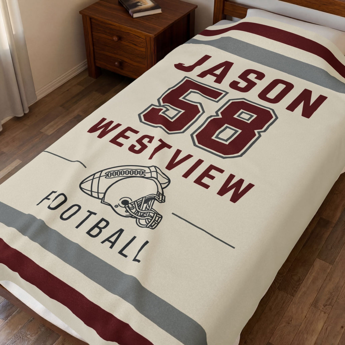 Personalized Football Blanket