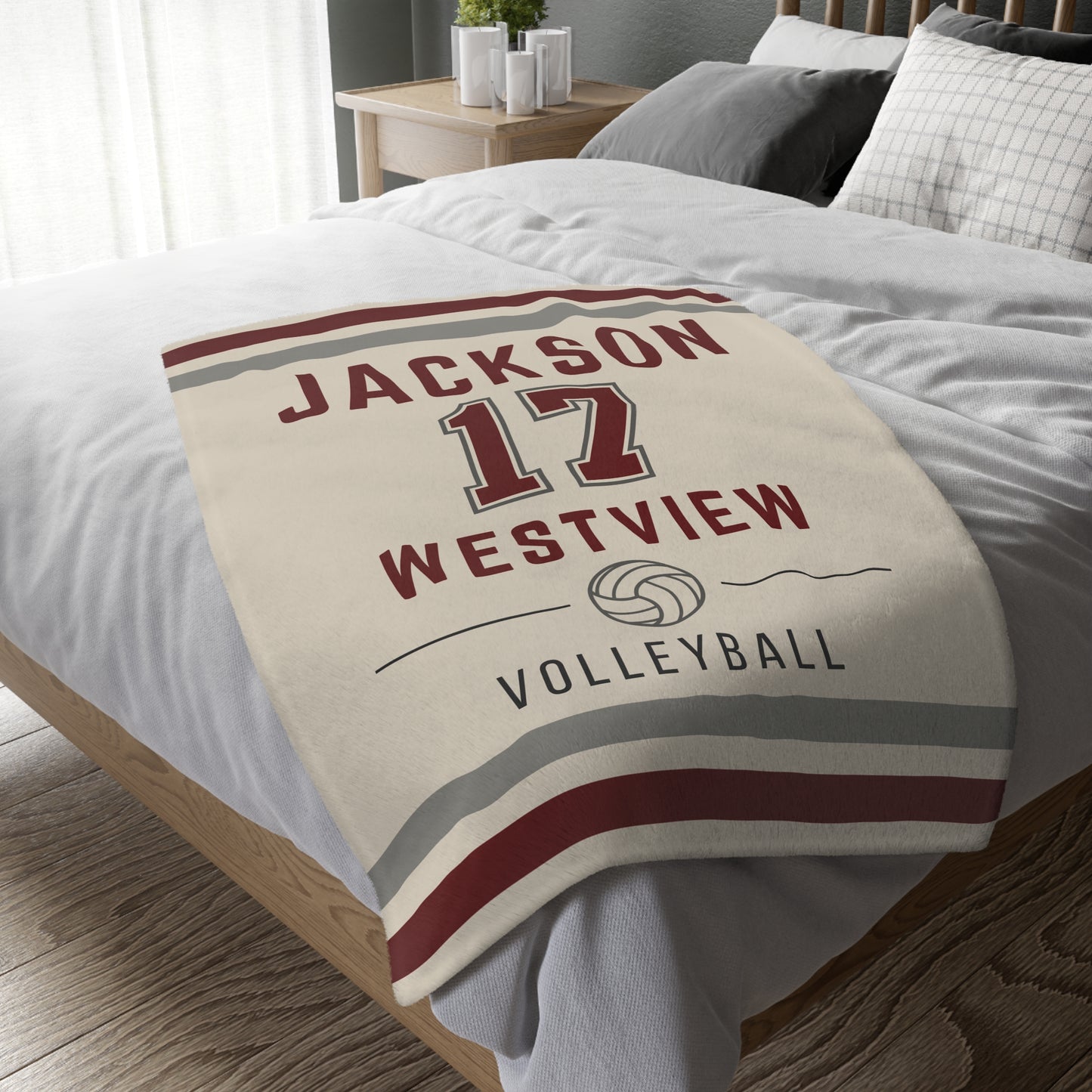 Personalized Volleyball Blanket