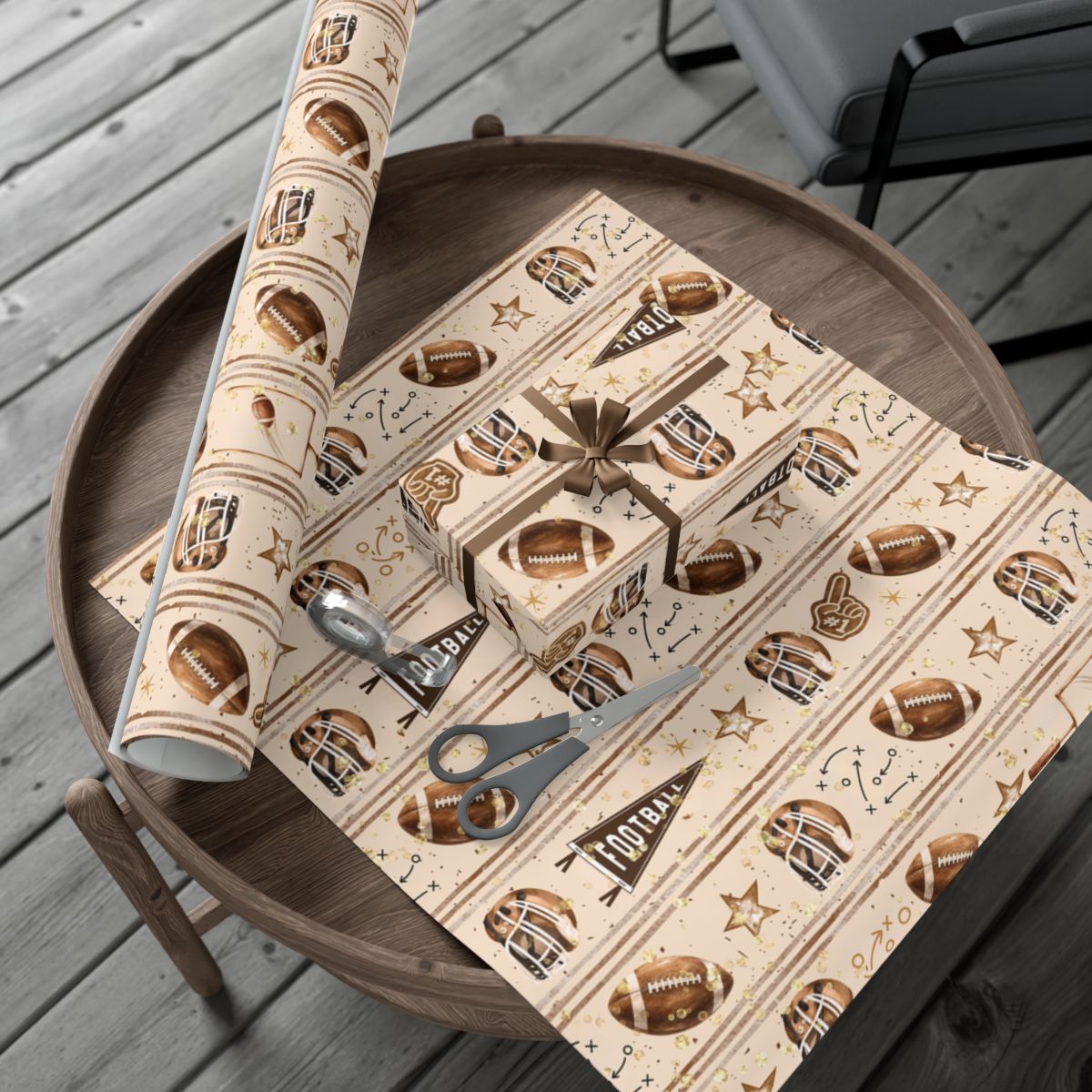 Football Gift Wrapping Paper