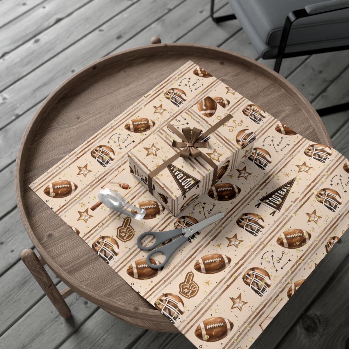 Football Gift Wrapping Paper